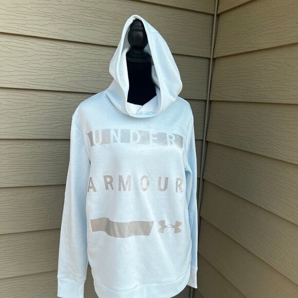 Under Armour Cold Gear hoodie sweatshirt blue, women's Loose M - Picture 3 of 9